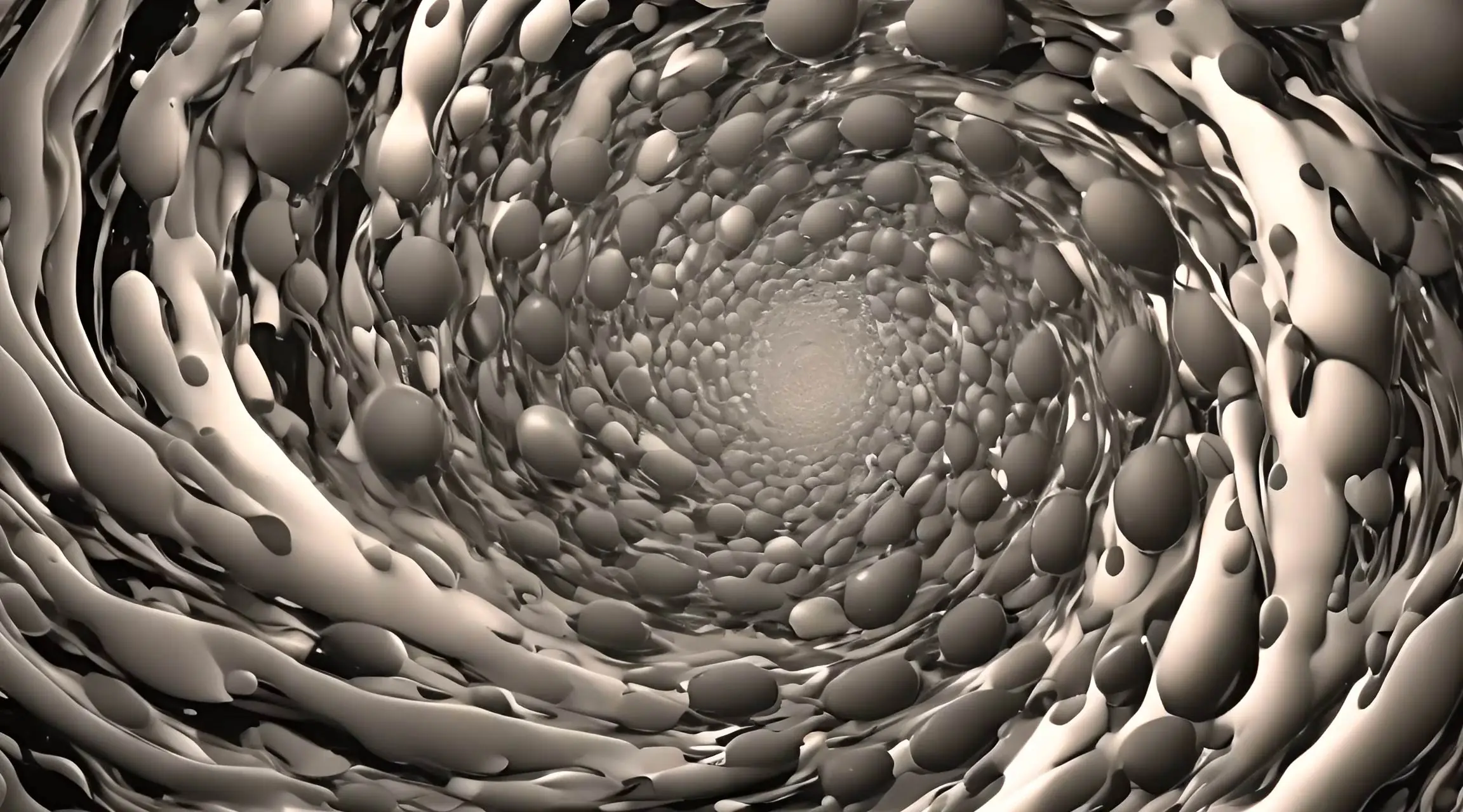 Sculptural Liquid Forms Backdrop Stock Video